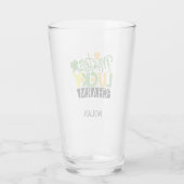St. Patrick's Day De heer Lucky Charm Green Irish  Glas (Achterkant)