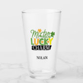 St. Patrick's Day De heer Lucky Charm Green Irish Glas (Voorkant)