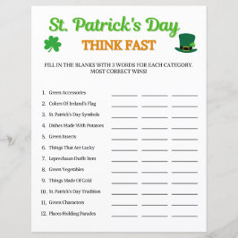 St. Patrick's Day Denk snel spel
