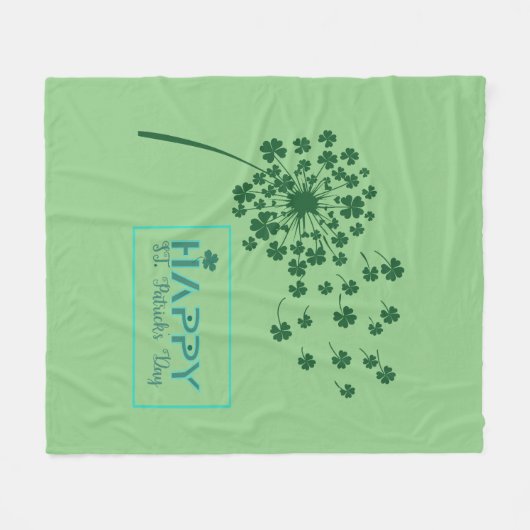 St. Patrick's Day Design Fleece Deken (Voorkant (Horizontaal))