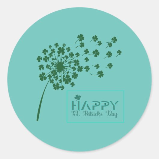 St. Patrick's Day Design Ronde Sticker (Voorkant)