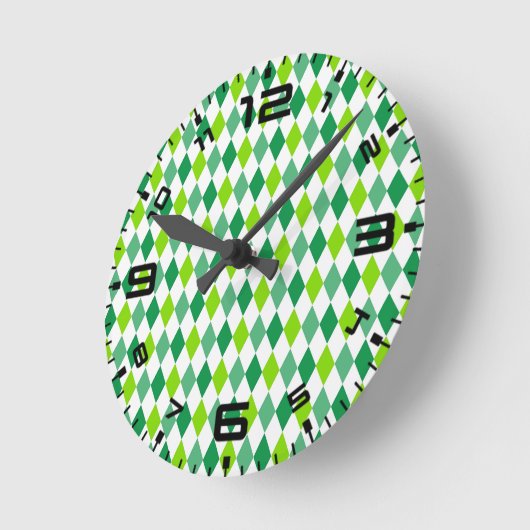 St. Patrick's Day Diamond Shape Pattern-54603 Ronde Klok (Hoek)