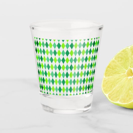 St. Patrick's Day Diamond Shape Pattern-54603 Shot Glas (Voorkant)