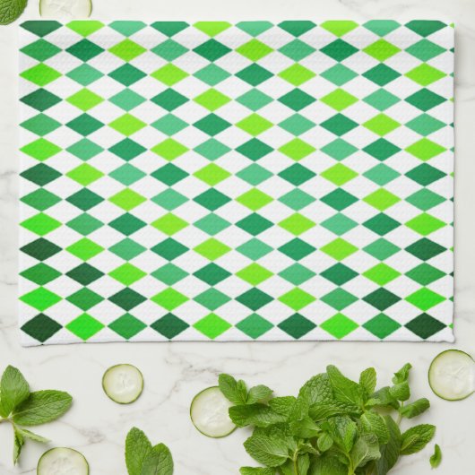 St. Patrick's Day Diamond Shape Pattern-54603 Theedoek (Gevouwen)