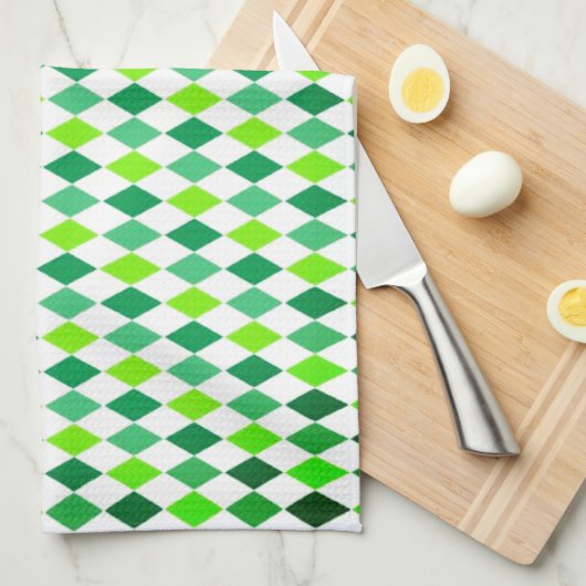 St. Patrick's Day Diamond Shape Pattern-54603 Theedoek (Quarter Fold)