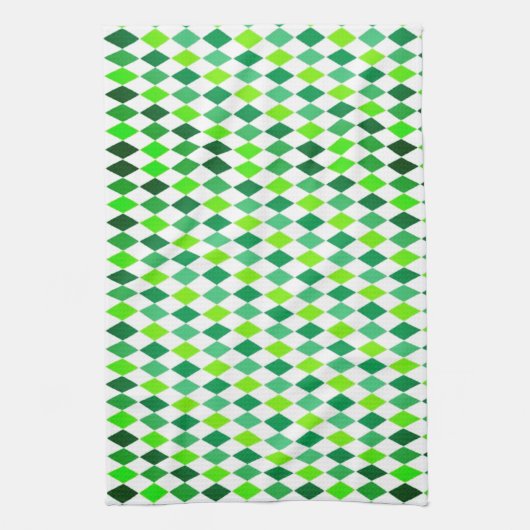 St. Patrick's Day Diamond Shape Pattern-54603 Theedoek (Verticaal)