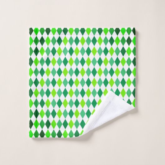 St. Patrick's Day Diamond Shape Pattern-54603 Washandje (Wasdoekje)
