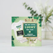 St Patrick's day Digitale Zwangerschapsaankondigin Aankondiging (Staand voorkant)