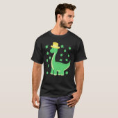 St. Patrick's Day Dinosaur Clover Leaf Irish T-shirt (Voorkant volledig)