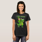 St Patricks Day Dinosaur Happy St Pat Trex Boys Gi T-shirt (Voorkant volledig)