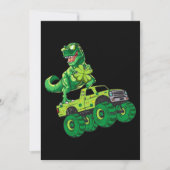 St Patricks Day Dinosaur Monster Truck Shamrock Bo Kaart (Voorkant)