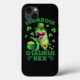St. Patricks Day Dinosaur Shamrocks Munten en Gelu Case-Mate iPhone Case
