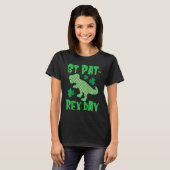 St Patricks Day Dinosaur St Pat Rex Day Kids Dino T-shirt (Voorkant volledig)