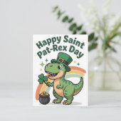 St. Patrick's Day Dinosaurië Kaart voor Kinderen (Staand voorkant)