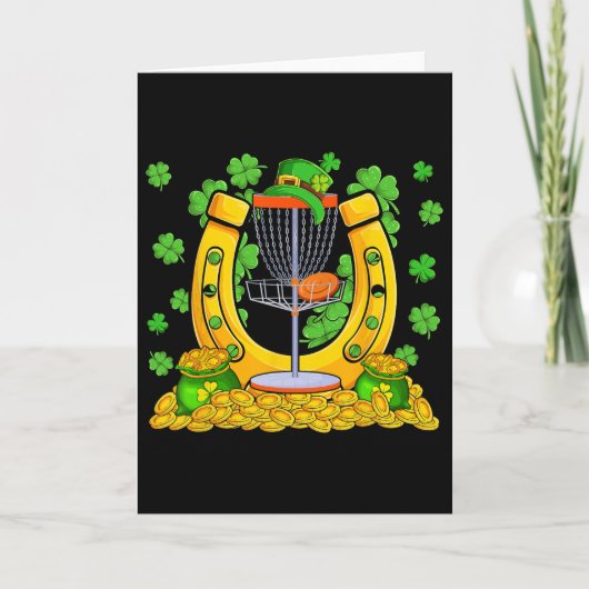 St. Patrick's Day Disc Golf Tools Met Klavers Pla Kaart (Voorkant)