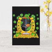 St. Patrick's Day Disc Golf Tools Met Klavers Pla Kaart (Gele Bloem)