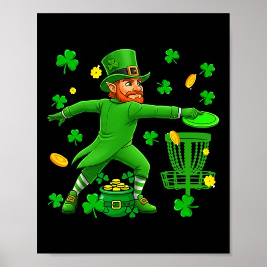 St. Patrick's Day Discgolfen Matching Speler Poster (Voorkant)