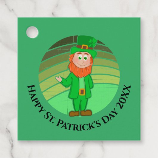 St. Patrick's Day Distress Irish Leprechaun Bedankjes Labels (Voorkant)