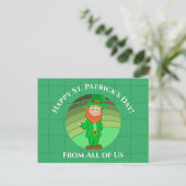 St. Patrick's Day Distress Irish Leprechaun Briefkaart (Staand voorkant)