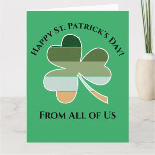 St. Patrick's Day Distress Lucky Irish Shamrock Kaart