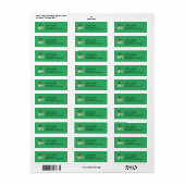 St. Patrick's Day Distressed Shamrock RTL Adres Etiket (Full Sheet)
