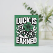 St. Patrick's Day Dobbelsteen Klaver Kaart (Staand voorkant)