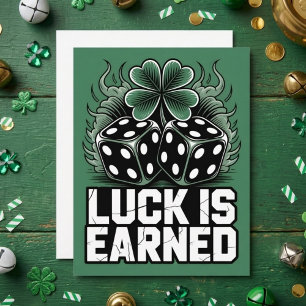 St. Patrick's Day Dobbelsteen Klaver Kaart