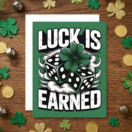 St. Patrick's Day Dobbelsteen Klaver Kaart