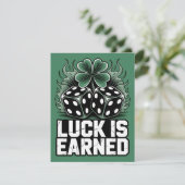 St. Patrick's Day Dobbelsteen Klaver Kaart (Staand voorkant)