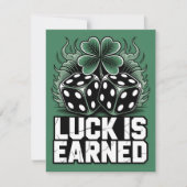 St. Patrick's Day Dobbelsteen Klaver Kaart (Voorkant)