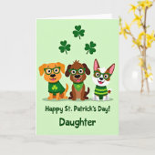 St. Patrick's Day Dochterkaart Kaart (Gele Bloem)