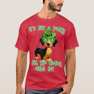 St Patricks Day Dog Dachshund Wiener Beer Gift T-shirt