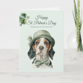 St. Patrick's Day Dog Greeting Card – Irish Luck Feestdagen Kaart