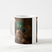 St. Patrick's Day Dog in het Pet Leprechaun Koffiemok (Voorkant links)