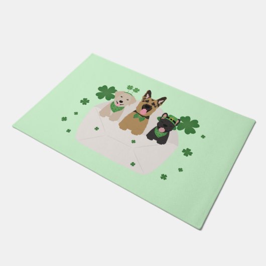 St Patricks Day Dog Mail Deurmat (Schuin)
