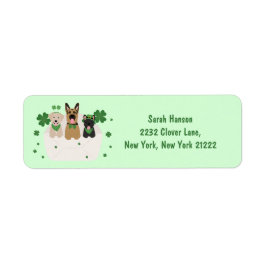 St Patricks Day Dog Mail Etiket