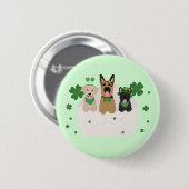 St Patricks Day Dog Mail Ronde Button 5,7 Cm (Voorkant /achterkant)