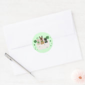 St Patricks Day Dog Mail Ronde Sticker (Envelop)