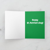 St. Patrick's Day Dog Pattern Feestdagen Kaart (Binnen)