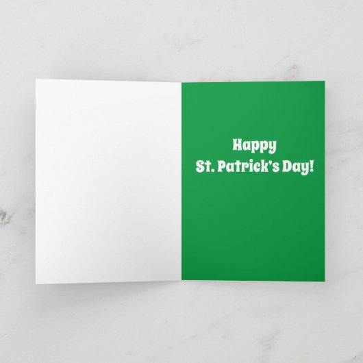 St. Patrick's Day Dog Pattern Feestdagen Kaart (Binnen)
