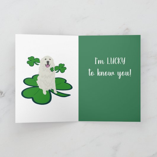 St. Patrick's Day Dog Pattern Kaart (Binnen)