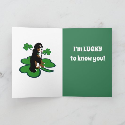 St. Patrick's Day Dog Pattern Kaart (Binnen)