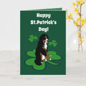 St. Patrick's Day Dog Pattern Kaart (Gele Bloem)