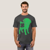St Patricks Day Dog Pug Shamrock Clover Mannen T-shirt (Voorkant volledig)