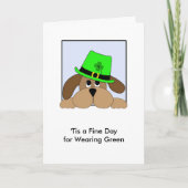 St. Patrick's Day Dog with Hat Kaart (Voorkant)
