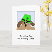 St. Patrick's Day Dog with Hat Kaart (Gele Bloem)