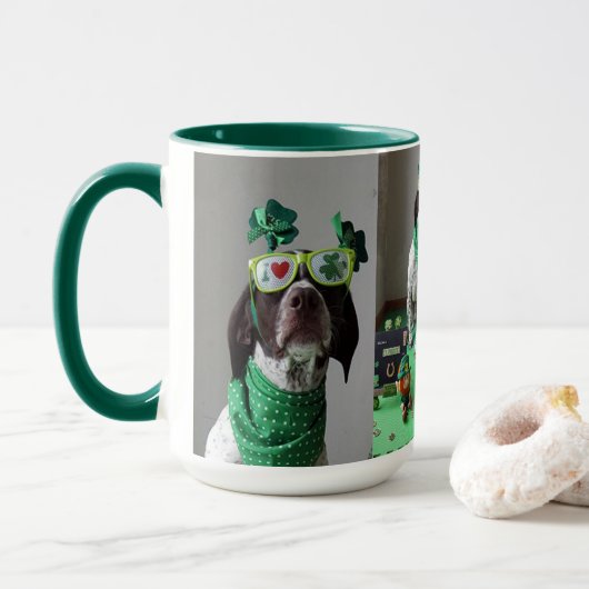 St. Patrick's Day Dogs Party 15 oz Combo Mok (Met donut)