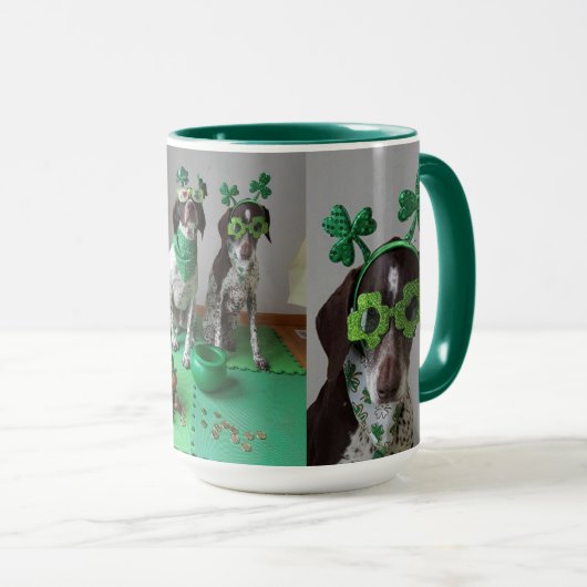 St. Patrick's Day Dogs Party 15 oz Combo Mok (Voorkant rechts)