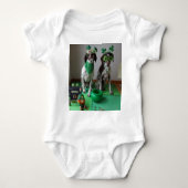 St. Patrick's Day Dogs Party Baby Jersey Bodysuit (Voorkant)
