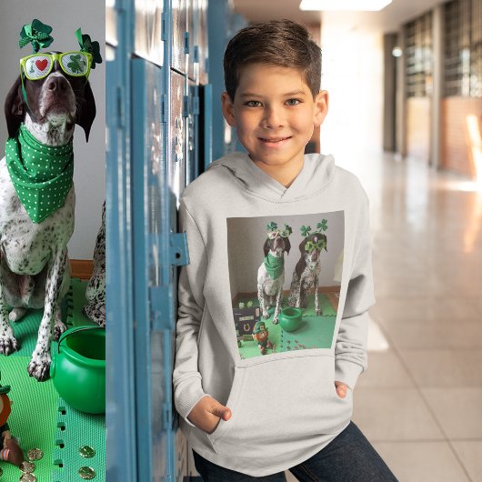 St Patrick's Day Dogs Party Kinder Hoodie